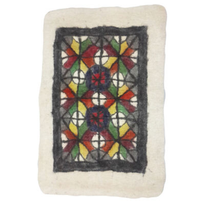 Tapis en feutre de laine persan 100 % naturel et fait main Teb201
