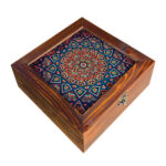 Boîte en Bois pour Cadeaux – Motif Persan Inspiré Minakari