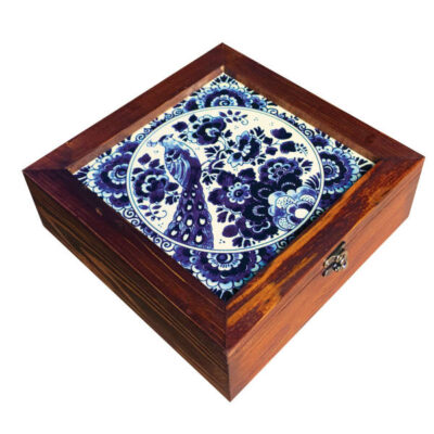 Boîte en Bois pour Cadeaux – Motif Persan Inspiré Oiseau