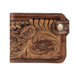 Portefeuille bifold en cuir persan pour hommes avec design Anil