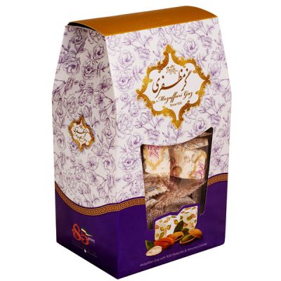 Gaz Mozaffari : Pistache & Amande – Nougat traditionnel iranien à l’eau de rose