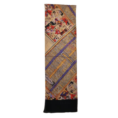 Foulard en soie persane pour femme – Luxe et vibrant Shahnameh