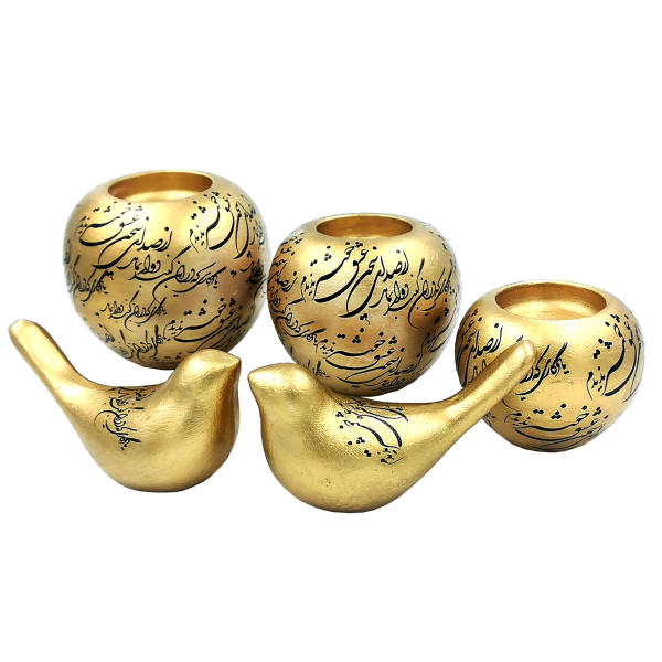 Persian Pottery Tealight Candle Holder Model Eshgh (Love)