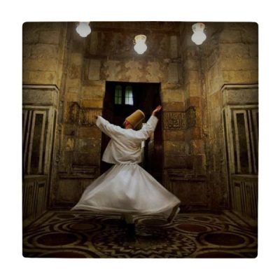 Carreau en céramique persane décoratif encadré – Sama wk143