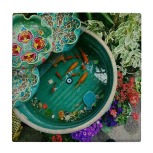 Carreau en céramique persane décoratif – Poisson