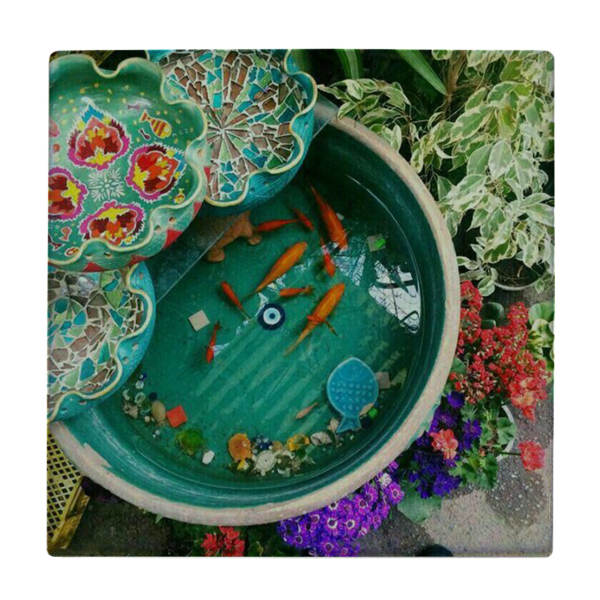 Carreau en céramique persane décoratif - Poisson