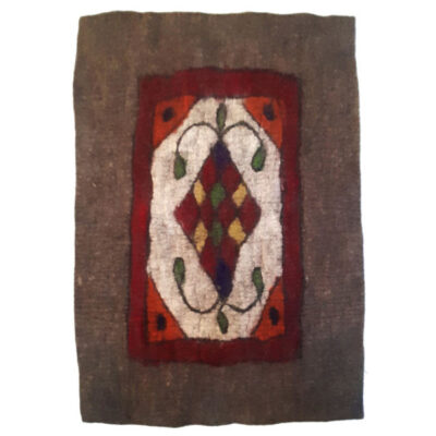 Tapis en feutre de laine persan 100 % naturel et fait main TEB307