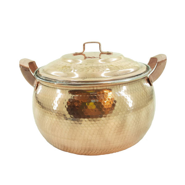 Marmite en cuivre persan - Style de cuisson martelé traditionnel Sh05