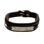 Bracelet en cuir islamique avec accent en argent et verset Wa In Yakad
