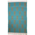 Tapis de sol Zilou tissé à la main persan Vert