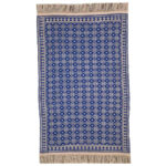 Tapis de sol Zilou tissé à la main persan Bleu