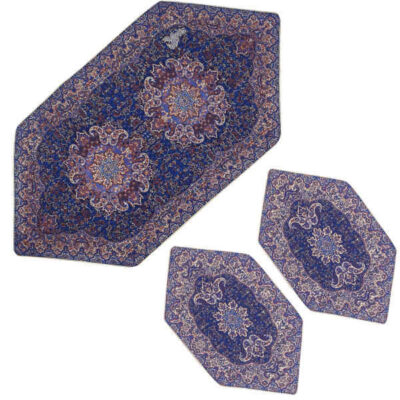 Ensemble de 3 Nappes Termeh Luxueuses avec Motif Floral Gohar