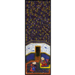 Châle imprimé perse pour femme – Modèle artistique Shahnameh