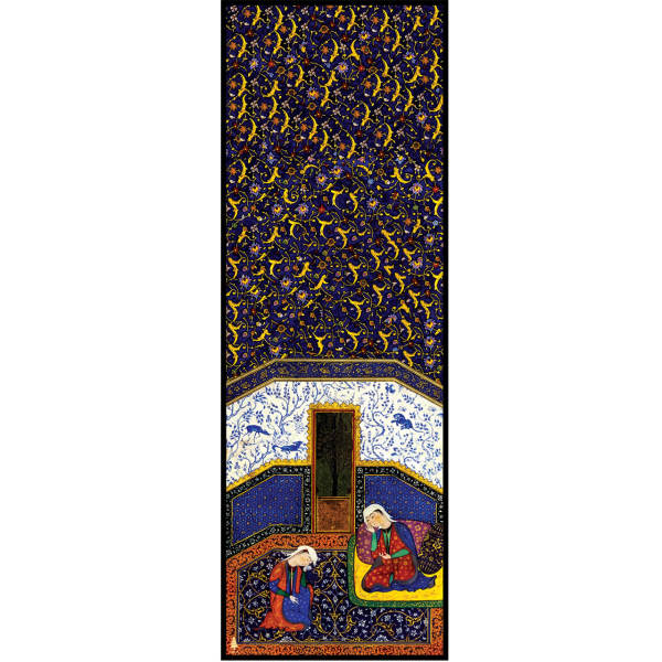 Châle imprimé perse pour femme – Modèle artistique Shahnameh