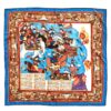 Persian Silk Scarf for Women - Luxe and Vibrant Shahnameh Print, Summer Style