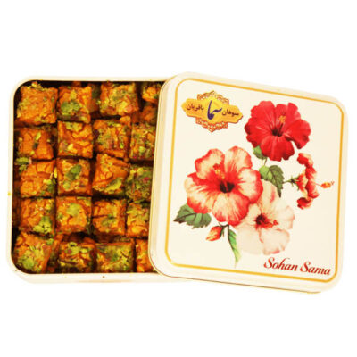 Sohan Persan avec pistaches : Délicieux caramel dur au safran et eau de rose (2 packs)