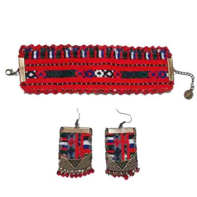 Set Bracelet et Boucles d’Ores Brodés Persan – Tradition