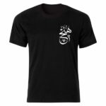T-shirt Noir Style Persan Modèle Hich 15 — Calligraphie Persane Contemporaine, Motif de Script Unique