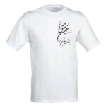T-shirt Blanc en Coton Persan Modèle Poème Sh20 — Calligraphie Persane Délicate, Script Poétique Artistique