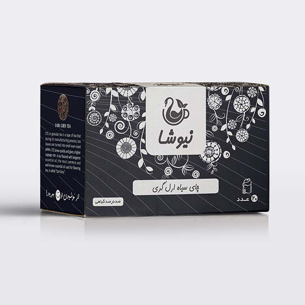 Sachets de thé noir Earl Grey Newsha - Paquet de 5