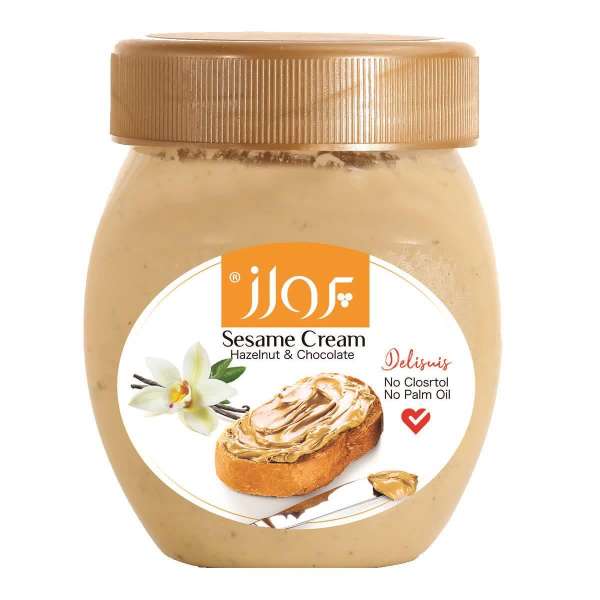 Crème Tahini Sauce Sésame Crémeuse au Goût Vanille - Persian Ardeh Oghab, 600 gr (3x)