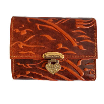 Portefeuille trifold en cuir persan pour femmes avec poème