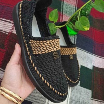Giveh Shoes – Chaussures Persanes Artisanales Respirantes Modèle Klash Noir
