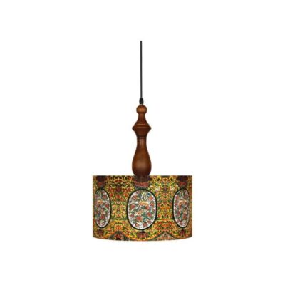 Lampe suspendue en tissu avec abat-jour tambour en velours Baghgol