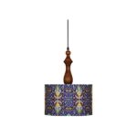 Lampe suspendue en tissu avec abat-jour tambour en velours design Carrelage