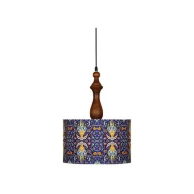 Lampe suspendue en tissu avec abat-jour tambour en velours design Carrelage