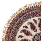 Nappe Persane : Nappe Traditionnelle à Impressions au Bloc Kalamkari d’Ispahan Eslimi