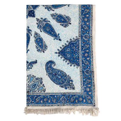 Nappe Persane : Nappe Traditionnelle à Impressions au Bloc Kalamkari d’Ispahan Sun