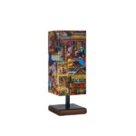 Lampe de table en bois persane minimaliste & amp; de chevet Shahnameh