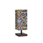 Lampe de table en bois persane minimaliste & amp; de chevet Fleur fait main