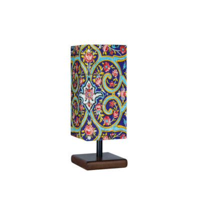 Lampe de table en bois persane minimaliste & amp; de chevet Fleur fait main
