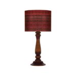Lampe de table en bois traditionnelle avec abat-jour inspiré de la Perse Kilim