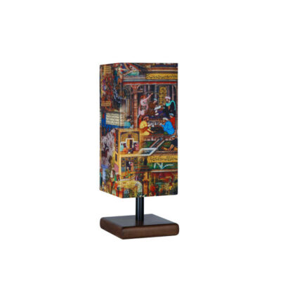 Lampe de table en bois persane minimaliste & amp; de chevet Shahnameh