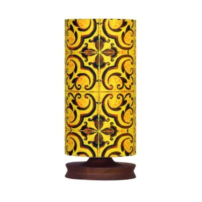 Lampe de table en bois persane minimaliste & amp; de chevet cylindre Carrelage