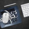 Tapis de souris de bureau artisanal avec motif de calligraphie persane noire
