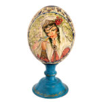 Œuf d’autruche décoratif persan peint à la main – Miniature