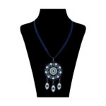 Collier en bois artistique Cheshm Nazar œil maléfique