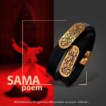 Bracelet en cuir persan pour hommes et femmes – Sama Noir
