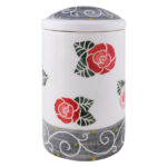 Poterie Bocal – Fait Main avec Motif de Rose