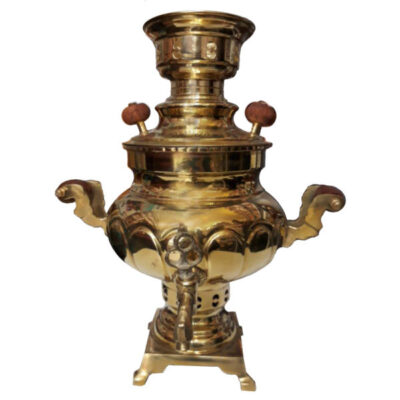 Samovar en laiton persan, théière décorative à charbon 2,5 litres