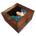 Boîte en Bois pour Cadeaux – Motif Persan Inspiré Pictural