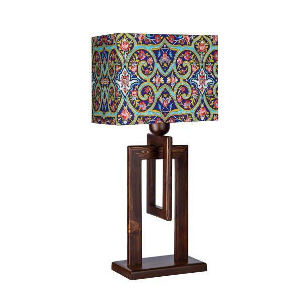 Lampe de table en bois persane Accent – fait main Carrelage