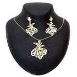 Ensemble de collier et boucles d’oreilles en argent persan modèle Sama