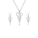 Ensemble de collier et boucles d’oreilles en argent persan modèle Maryam