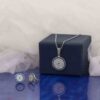 Ensemble de collier et boucles d'oreilles en argent modèle Cheshm Nazar