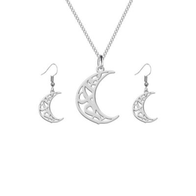 Ensemble de collier et boucles d’oreilles en argent persan modèle Azr